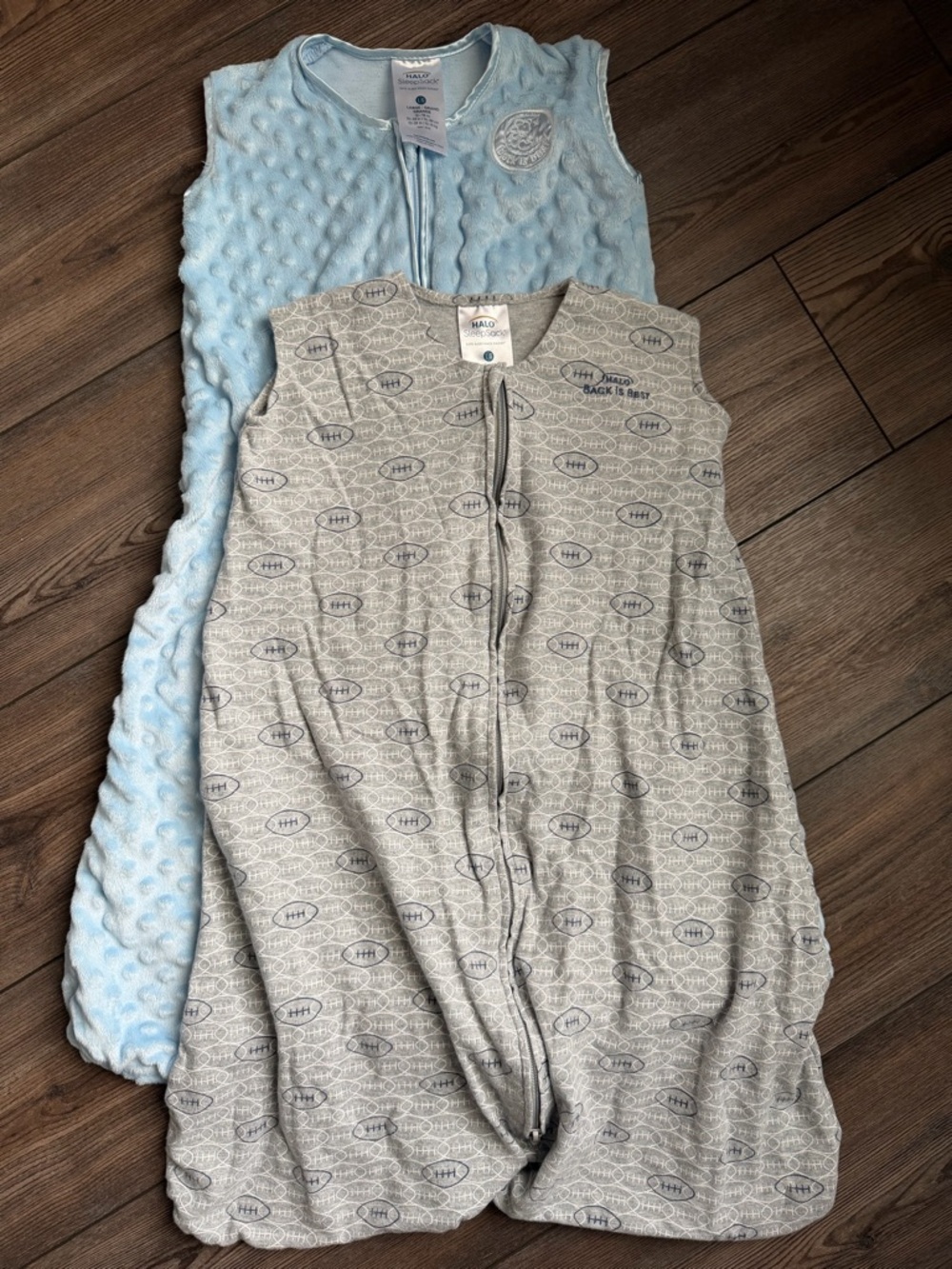 Halo Baby Sleep Sack Set - Light Blue & Gray